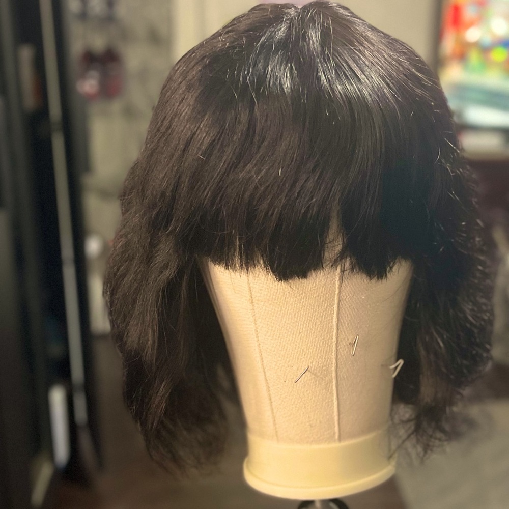 100% Human hair wig w/bangs!!! NWOT